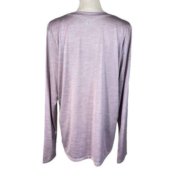 Under Armour Womens XX-Large Loose Fit Top HeatGear Long Sleeve Crew Neck Purple - Picture 3 of 8